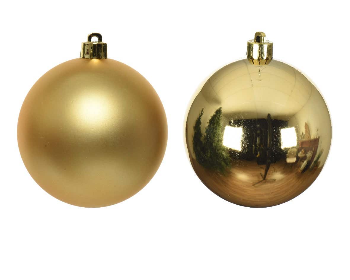 Decoris Kerstballen glas licht goud 16 stuks Ø 3.5 cm
