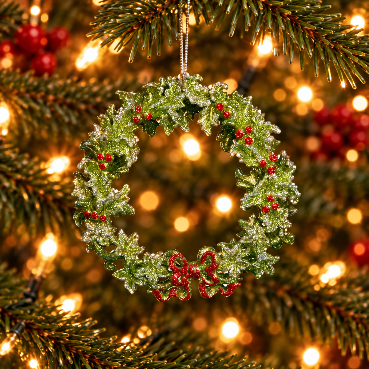 Kurt Adler Kerstornament Green Wreath Groen