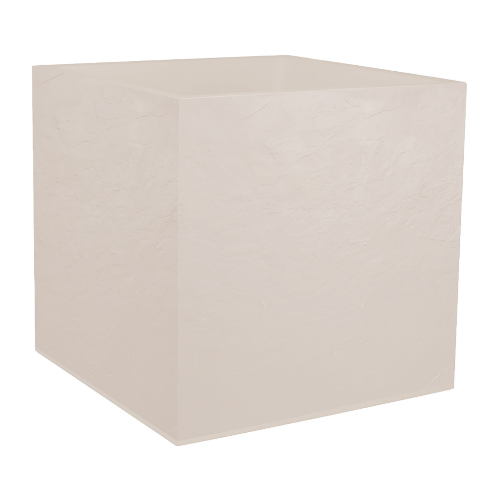 Eda Pot Volcania Vierkant Beige Limestone 39.5 x 39.5 x 43.5 cm