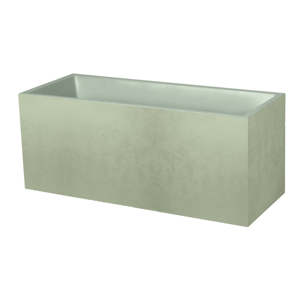 Eda Pot Basalt Rechthoek Almond Green 99.5 x 39.5 x 43.5 cm