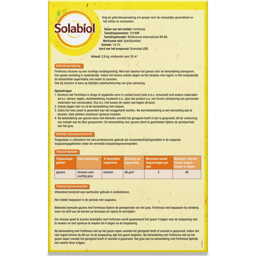 Solabiol Fertimoss 2,8 kg