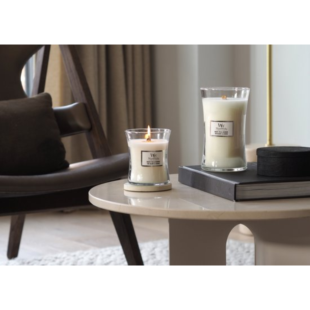 WoodWick White Tea & Jasmine Medium Candle