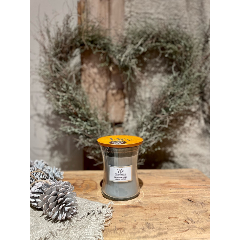 WoodWick Lavender & Cedar Medium Candle