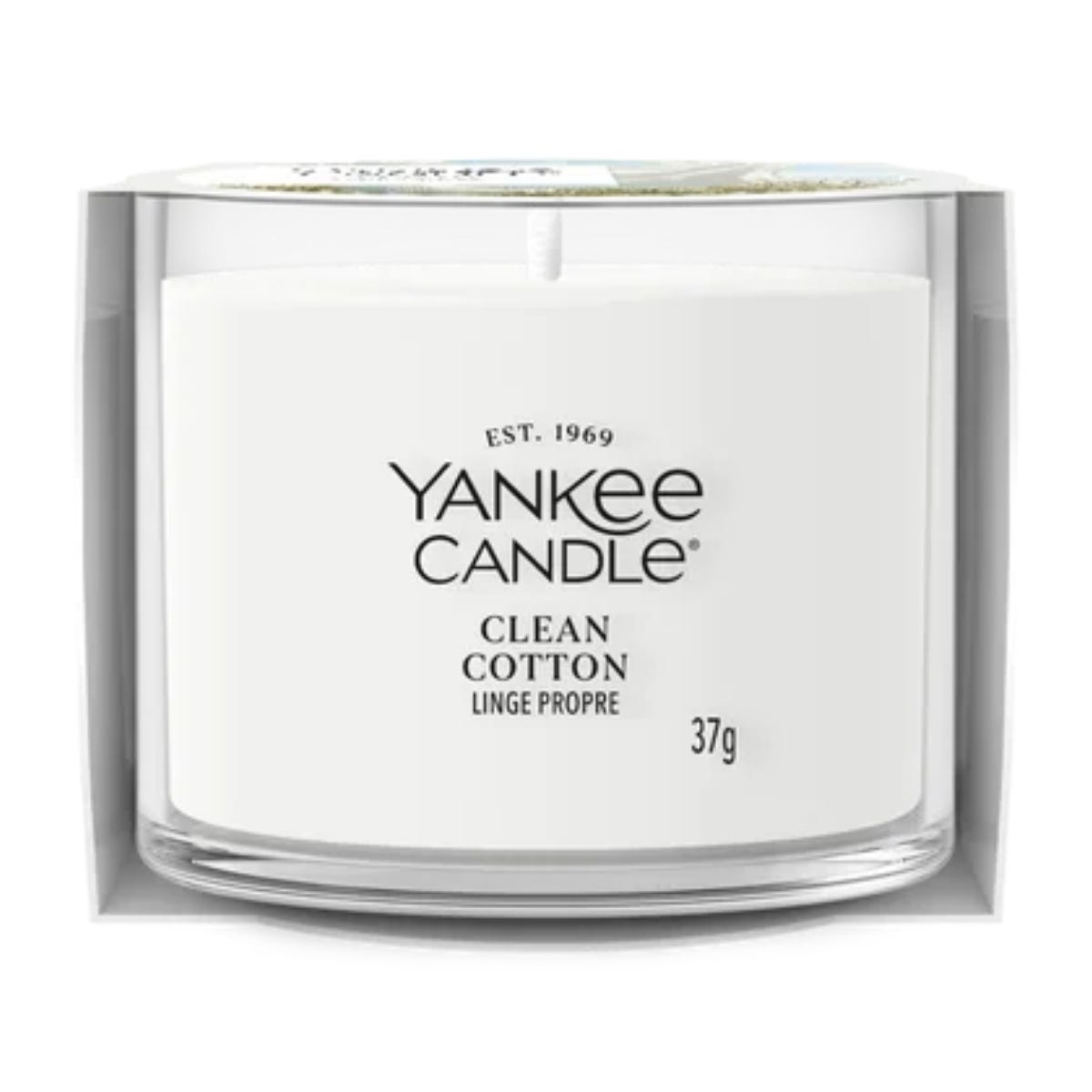 Yankee Candle Geurkaars Mini Votive Clean Cotton Wit 5.4 x 5.4 x 4.2 cm