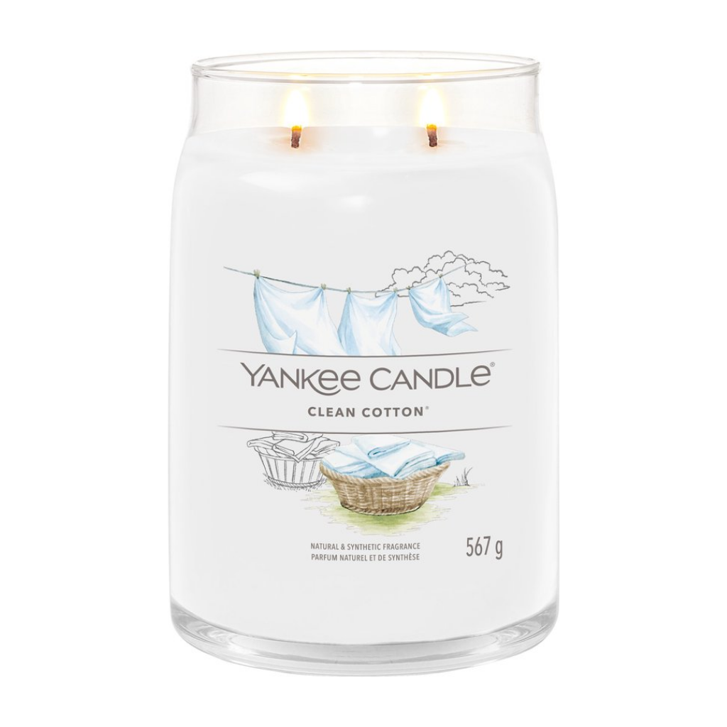 Yankee Candle Geurkaars Clean Cotton Signature Large