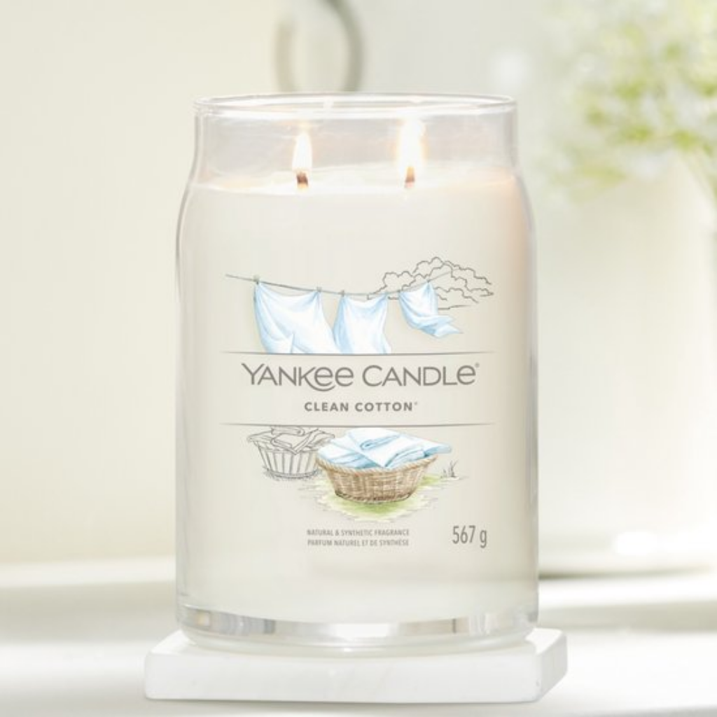 Yankee Candle Geurkaars Clean Cotton Signature Large