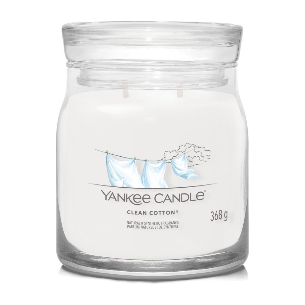 Yankee Candle Geurkaars Clean Cotton Signature Medium