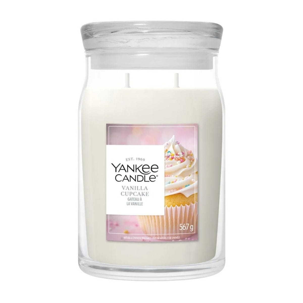Yankee Candle Geurkaars Large Jar Vanilla Cupcake Geel 9 x 8.5 x 15.5 cm