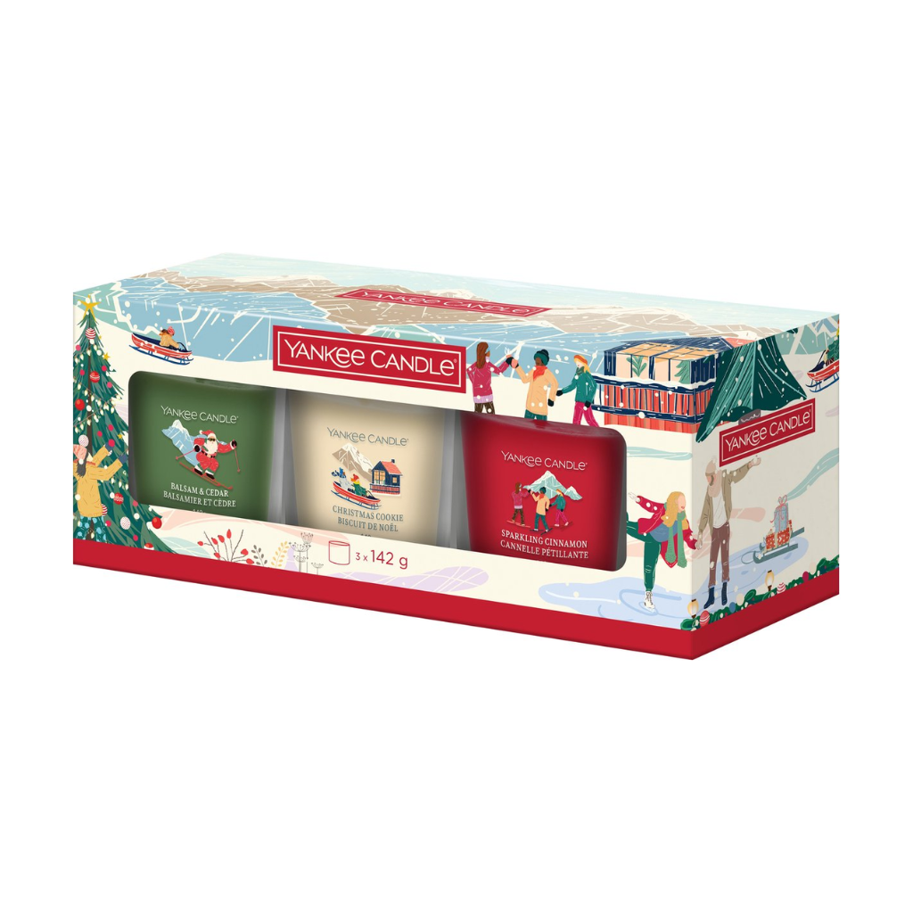 Yankee Candle Apris Ski - 3 filled votive 3 Tumbler kaarsen set