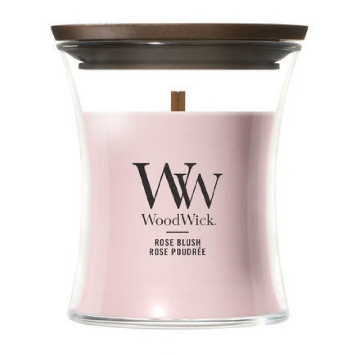 WoodWick Geurkaars Mini Rose Blush Roze 7 x 7 x 8.3 cm