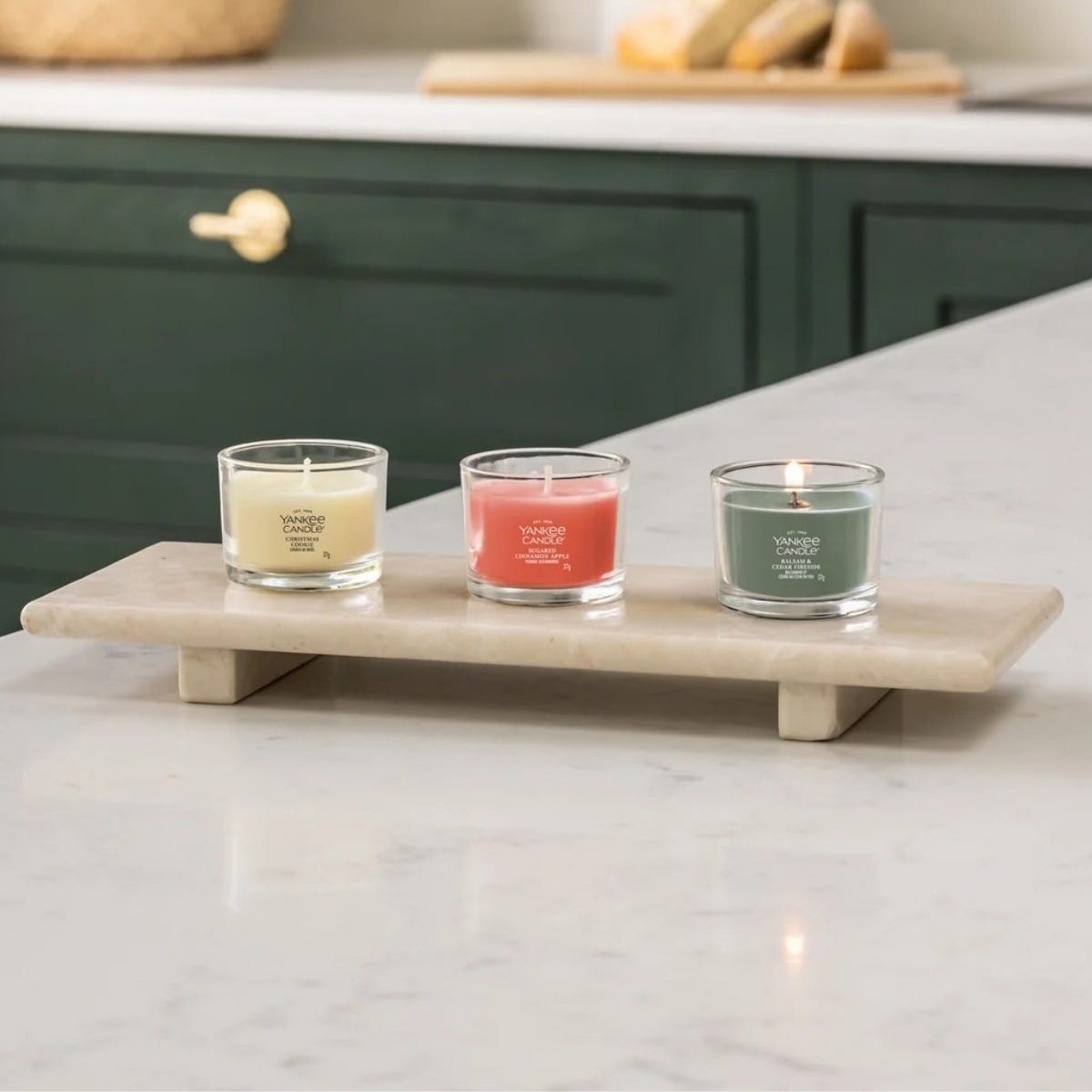 Yankee Candle Geurkaars Mini Votive Balsam & Cedar Fireside 5.4 x 5.4 x 4.2 cm