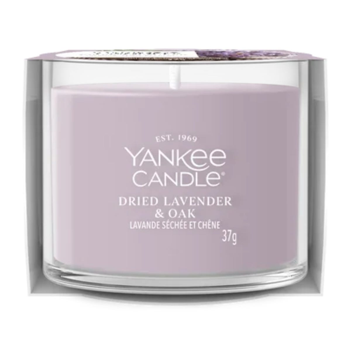 Yankee Candle Geurkaars Mini Votive Dried Lavender & Oak Paars 5.4 x 5.4 x 4.2 cm