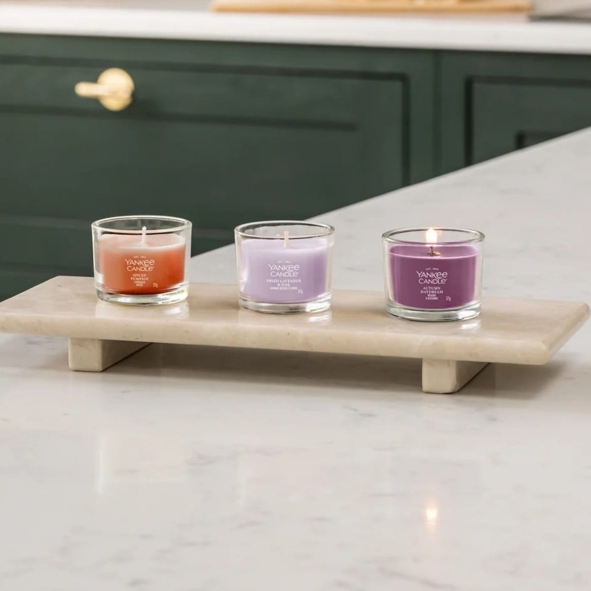 Yankee Candle Geurkaars Mini Votive Dried Lavender & Oak Paars 5.4 x 5.4 x 4.2 cm