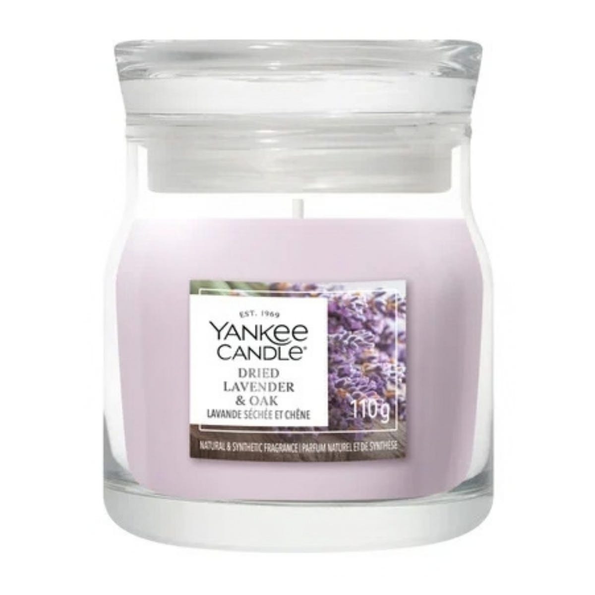 Yankee Candle Geurkaars Small Jar Dried Lavender & Oak Paars 6.5 x 6.5 x 8.5 cm