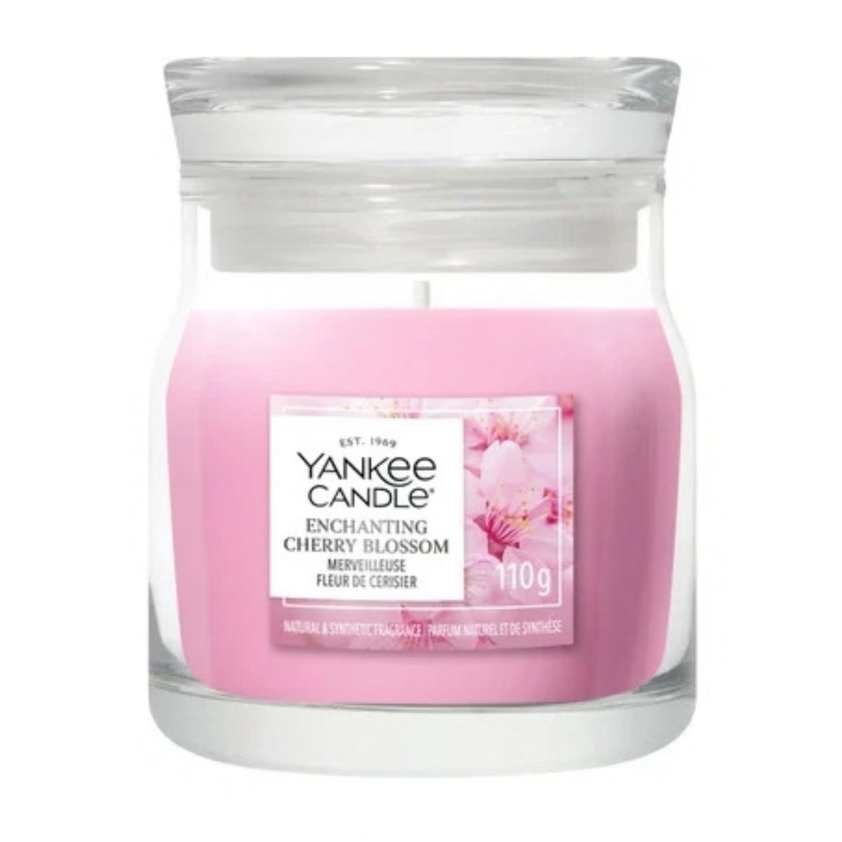 Yankee Candle Geurkaars Small Jar Enchanting Cherry Blossoms Roze 6.5 x 6.5 x 8.5 cm