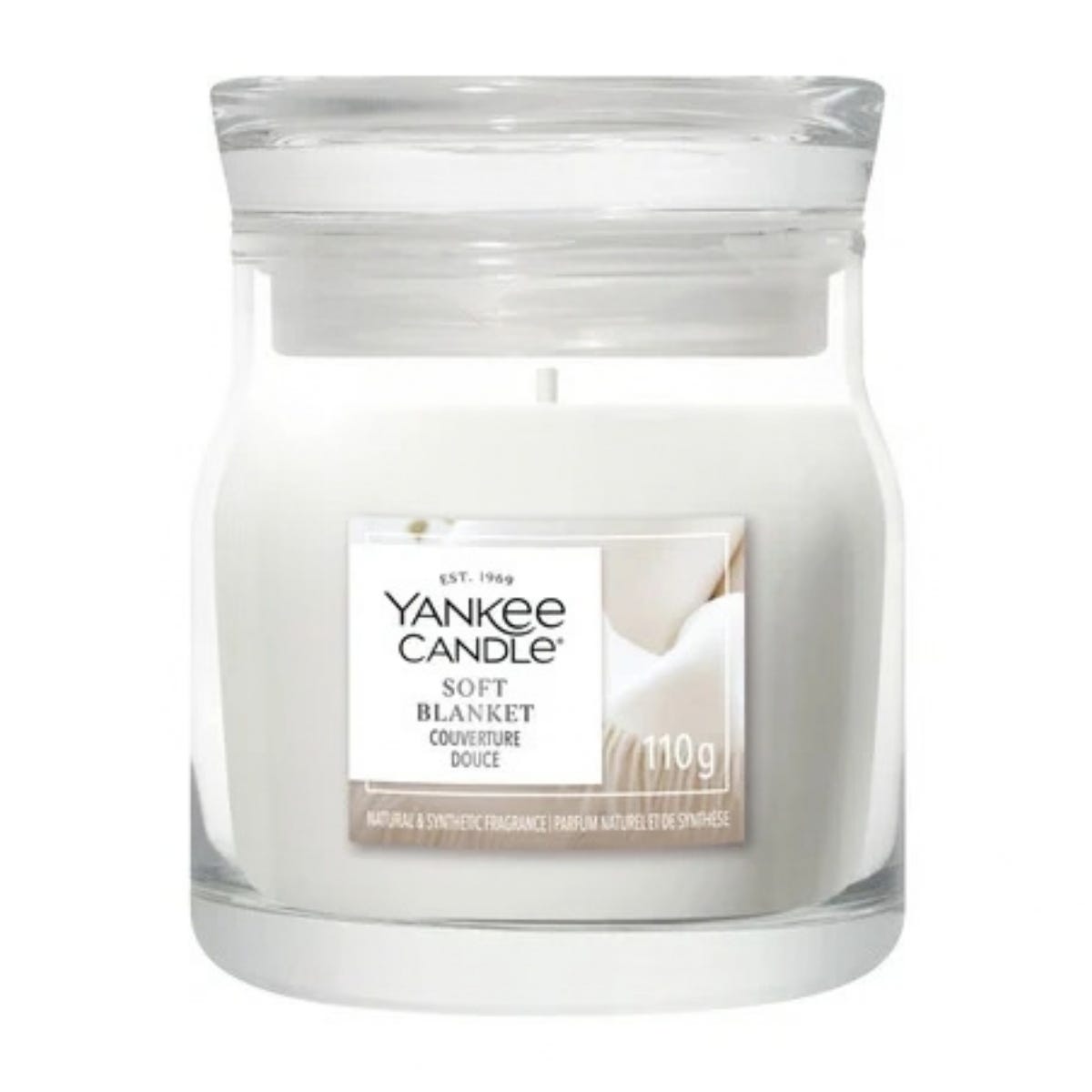 Yankee Candle Geurkaars Small Jar Soft Blanket Wit 6.5 x 6.5 x 8.5 cm