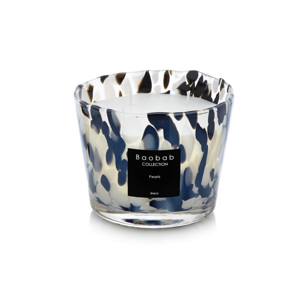 Baobab Geurkaars Pearls Black Max 10