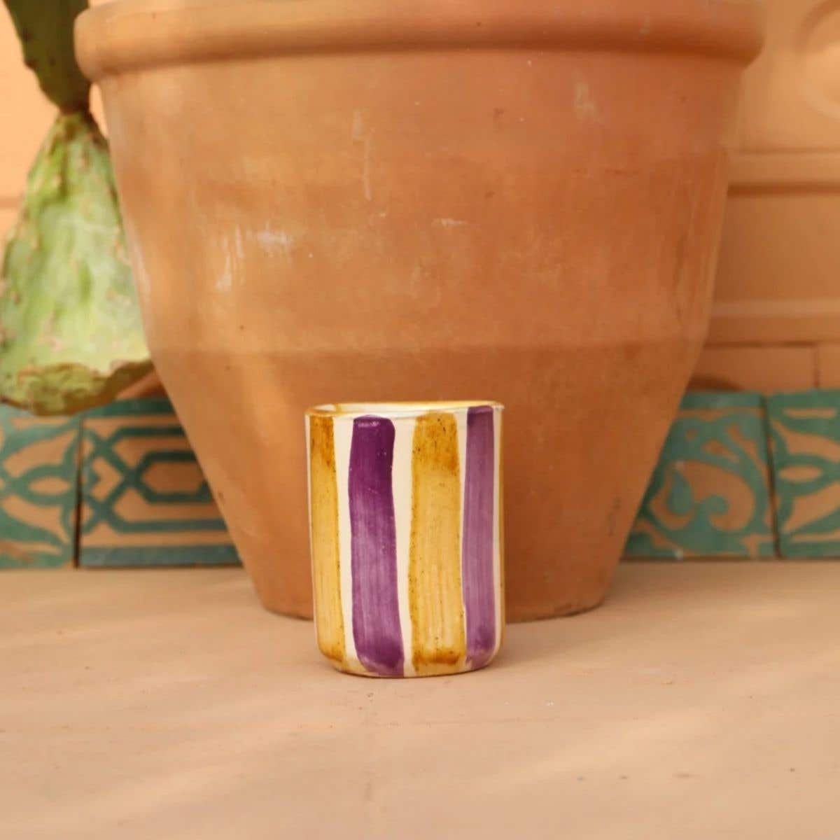 Lenta Living Mok Lila Geel 11 cm