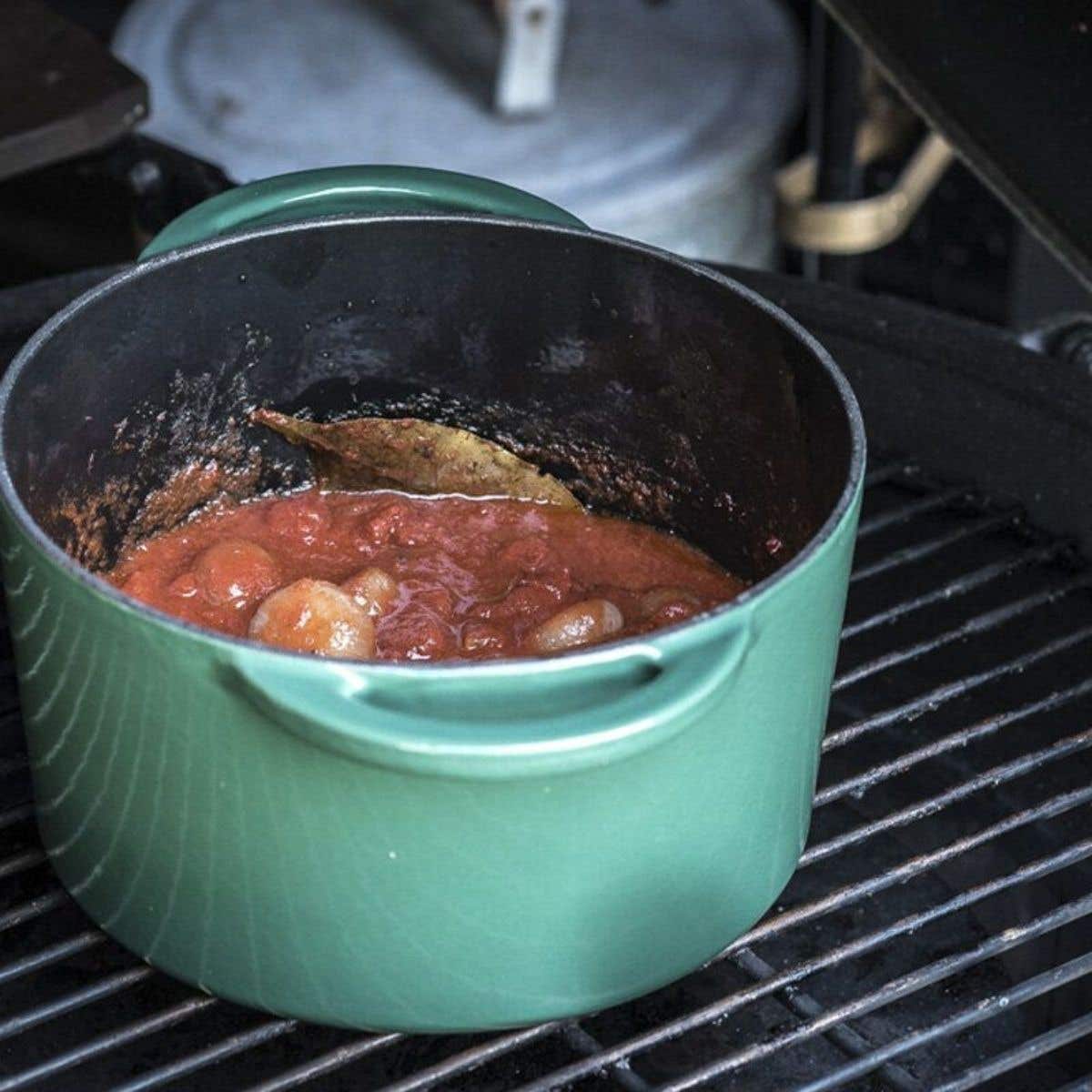 Big Green Egg Braadpan Dutch Oven Rond Groen 4.7 L