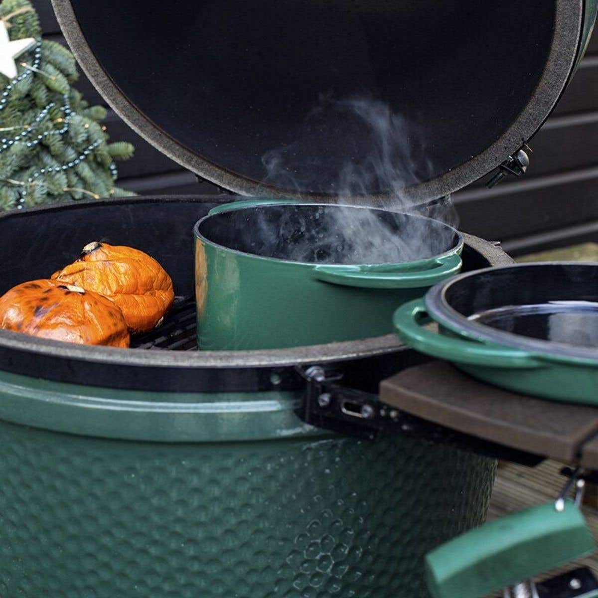 Big Green Egg Braadpan Dutch Oven Rond Groen 4.7 L