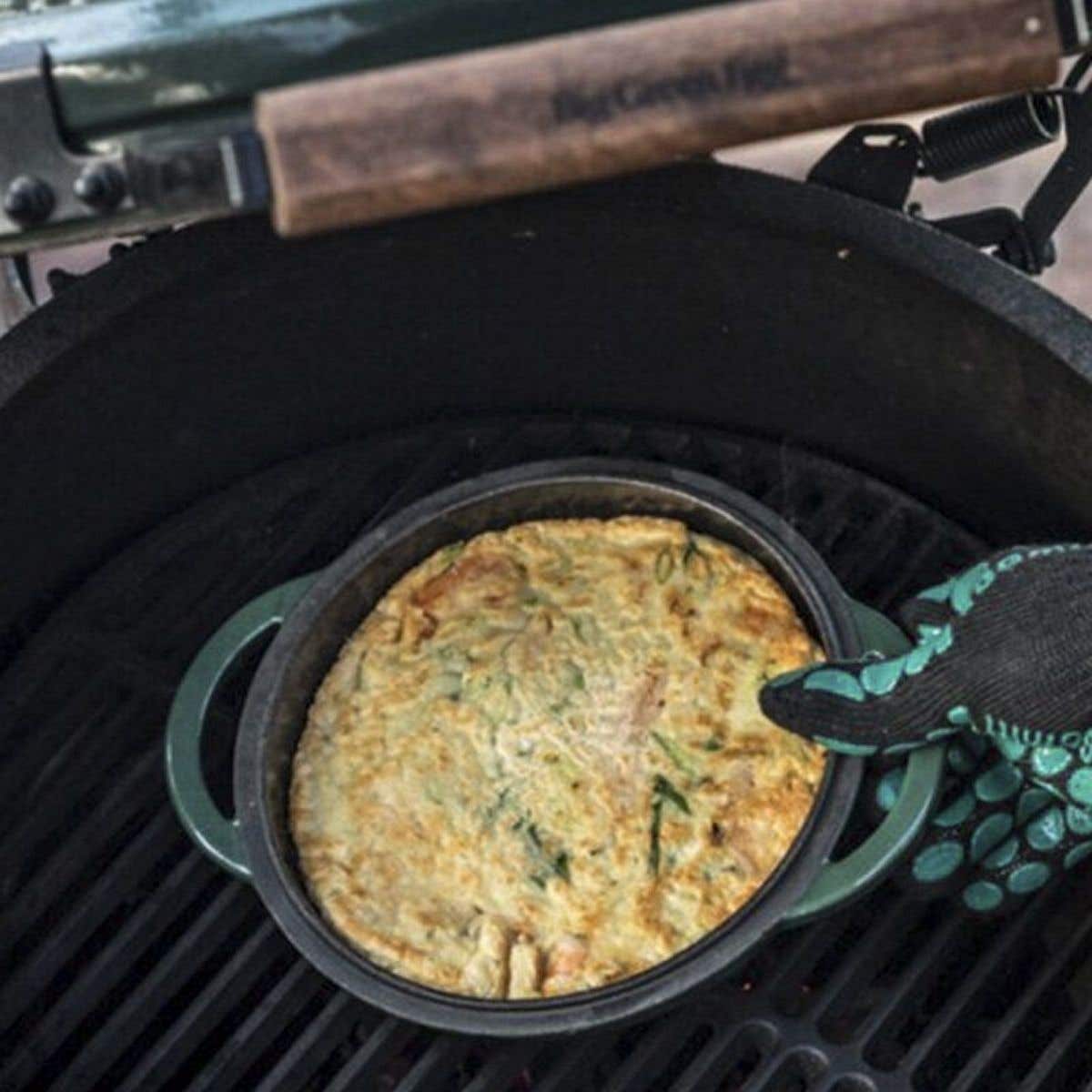 Big Green Egg Braadpan Dutch Oven Rond Groen 4.7 L