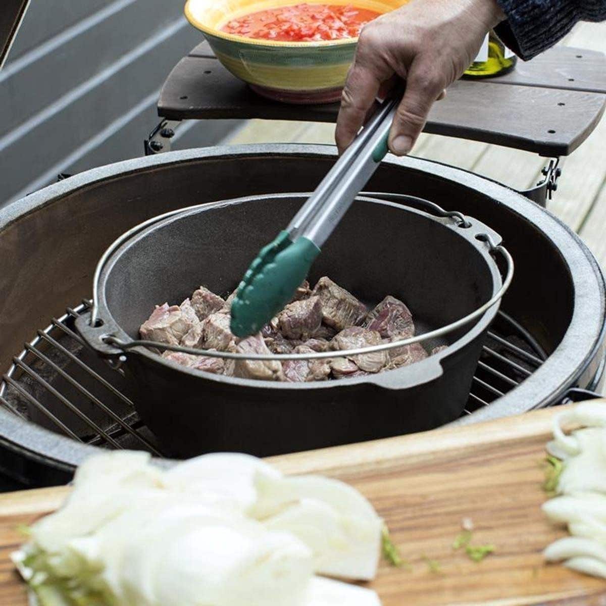 Big Green Egg Braadpan Dutch Oven Rond Zwart 5.2 L