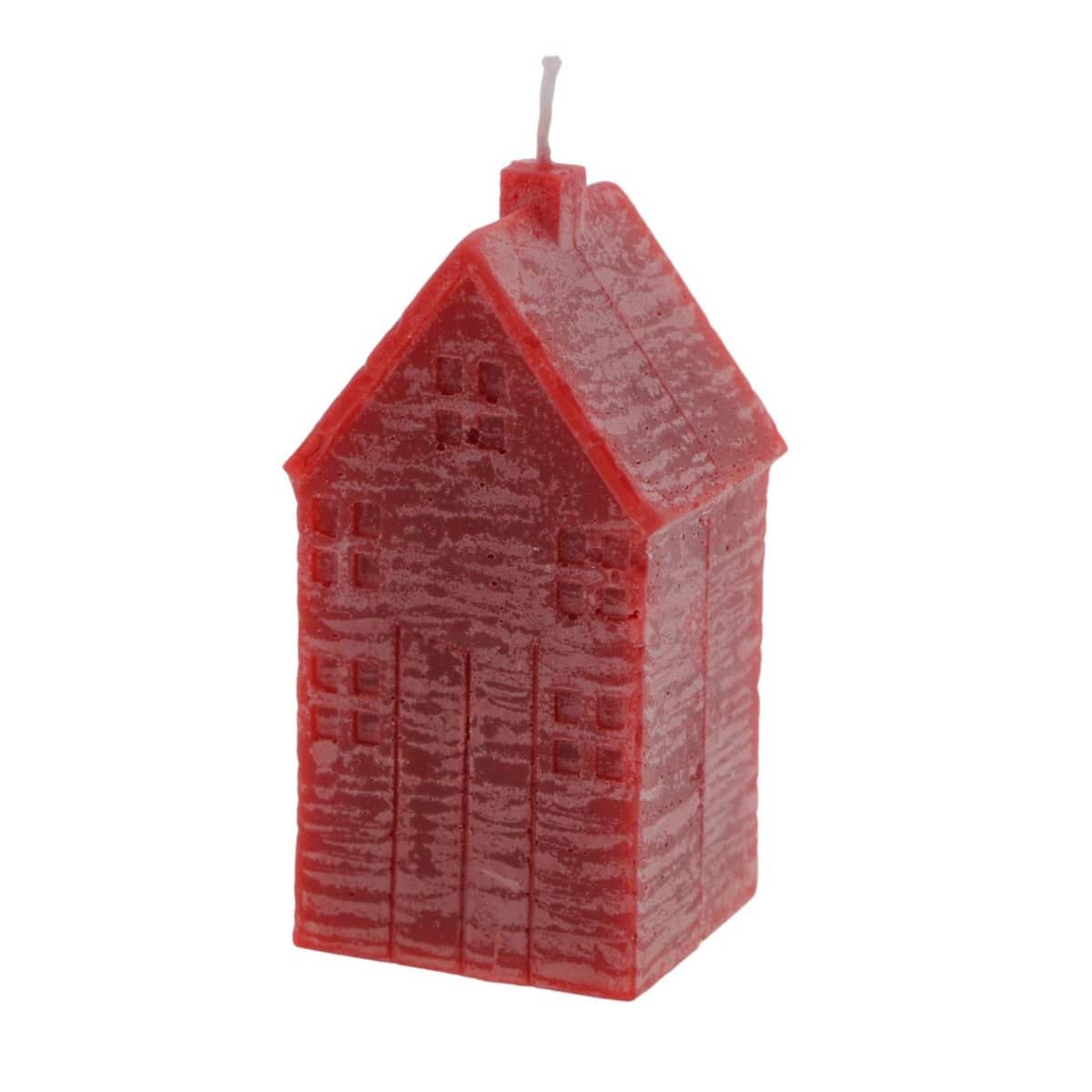 Home Society Kaars Huis M Rood 11.5 cm