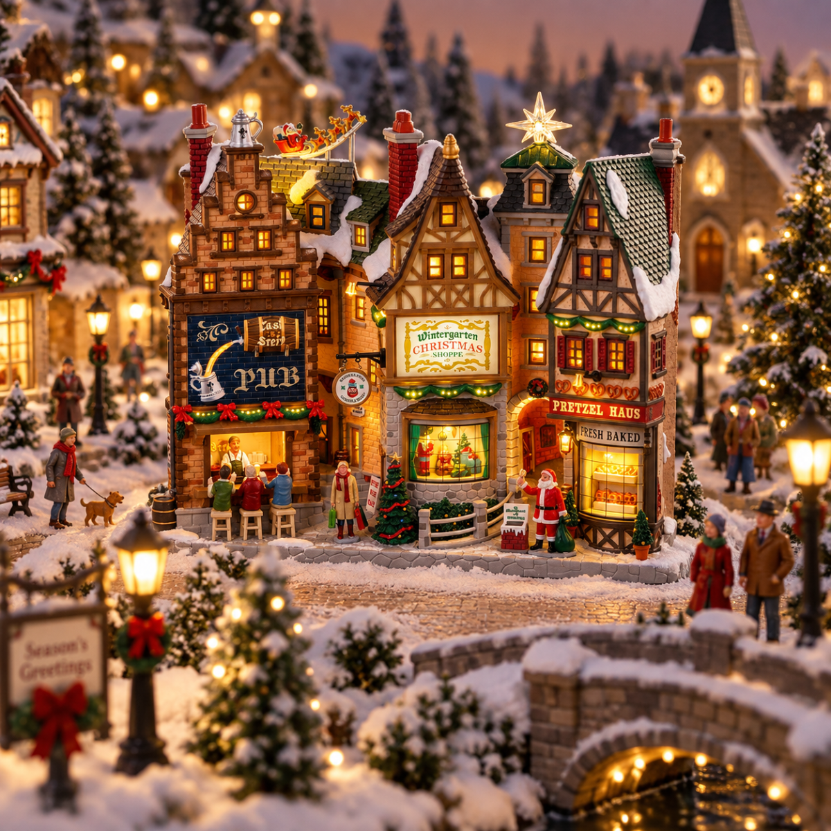 Lemax Kerstdorphuisje Wintergarten Lane met Verlichting 31 x 11.5 x 28.2 cm