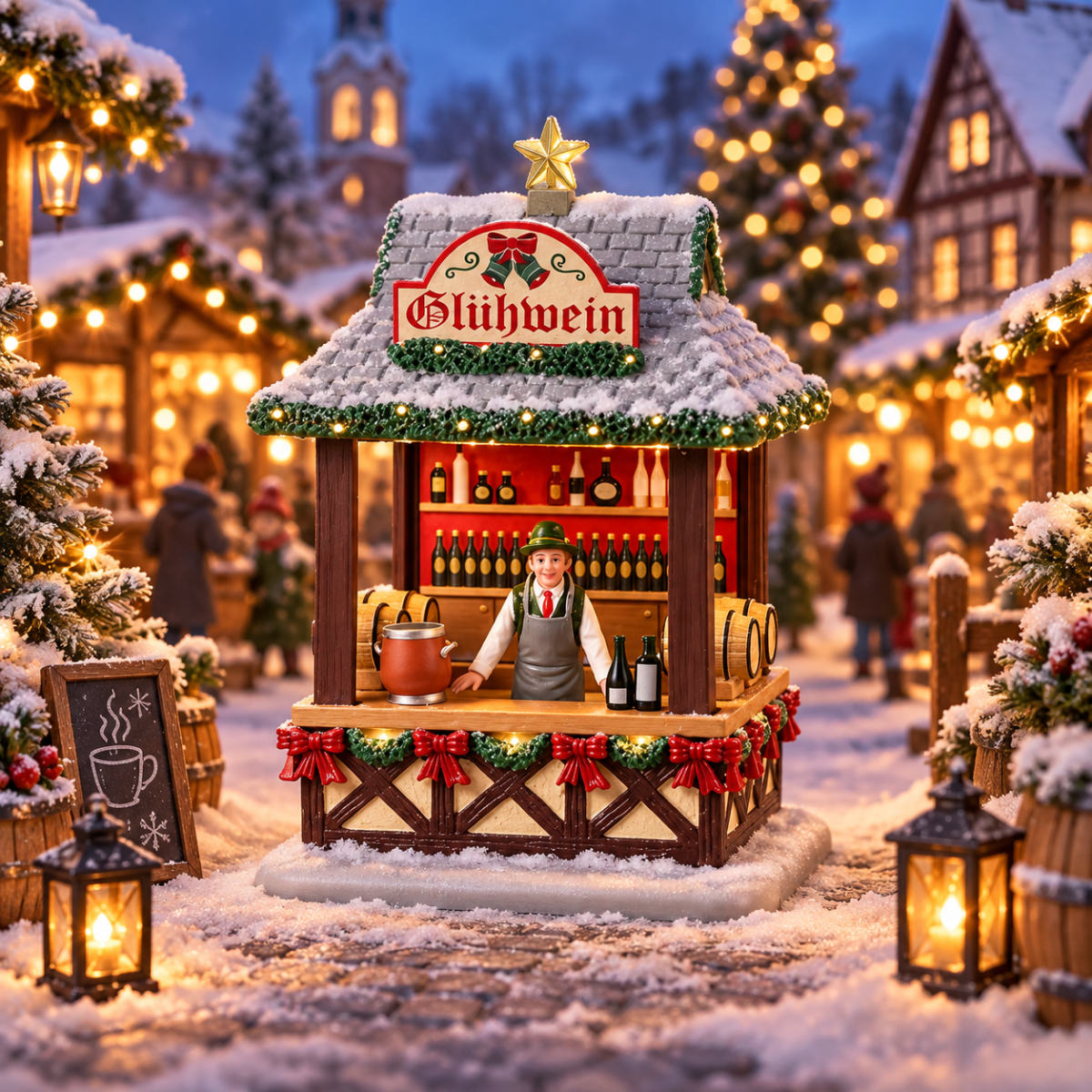 Lemax Kerstdorphuisje Gluwhwein Booth 10.4 x 9.8 x 15.7 cm