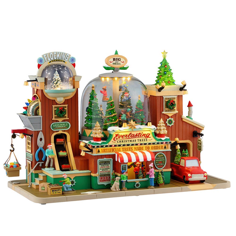 Lemax Kerstdorphuisje Everlasting Christmas Trees met Verlichting 34.2 x 23.3 x 18.8 cm
