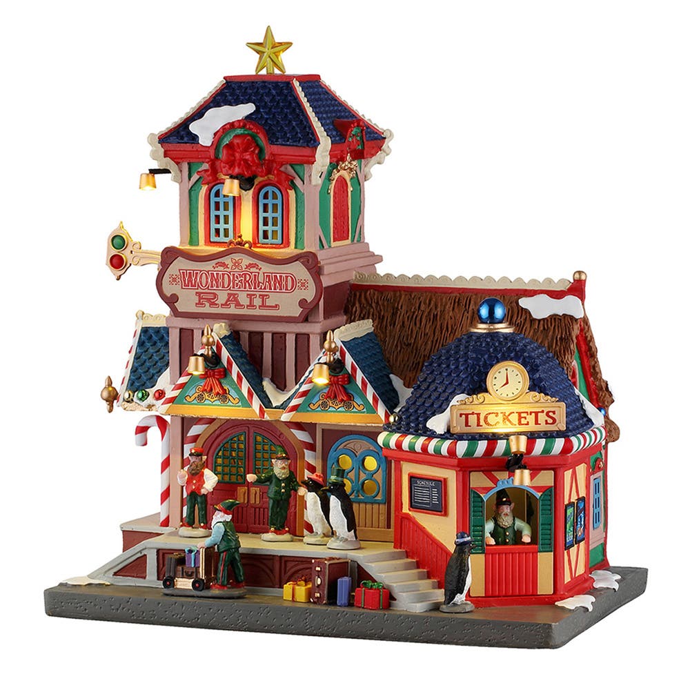 Lemax Kerstdorphuisje Wonderland Rail met Verlichting 22 x 24.5 x 15 cm