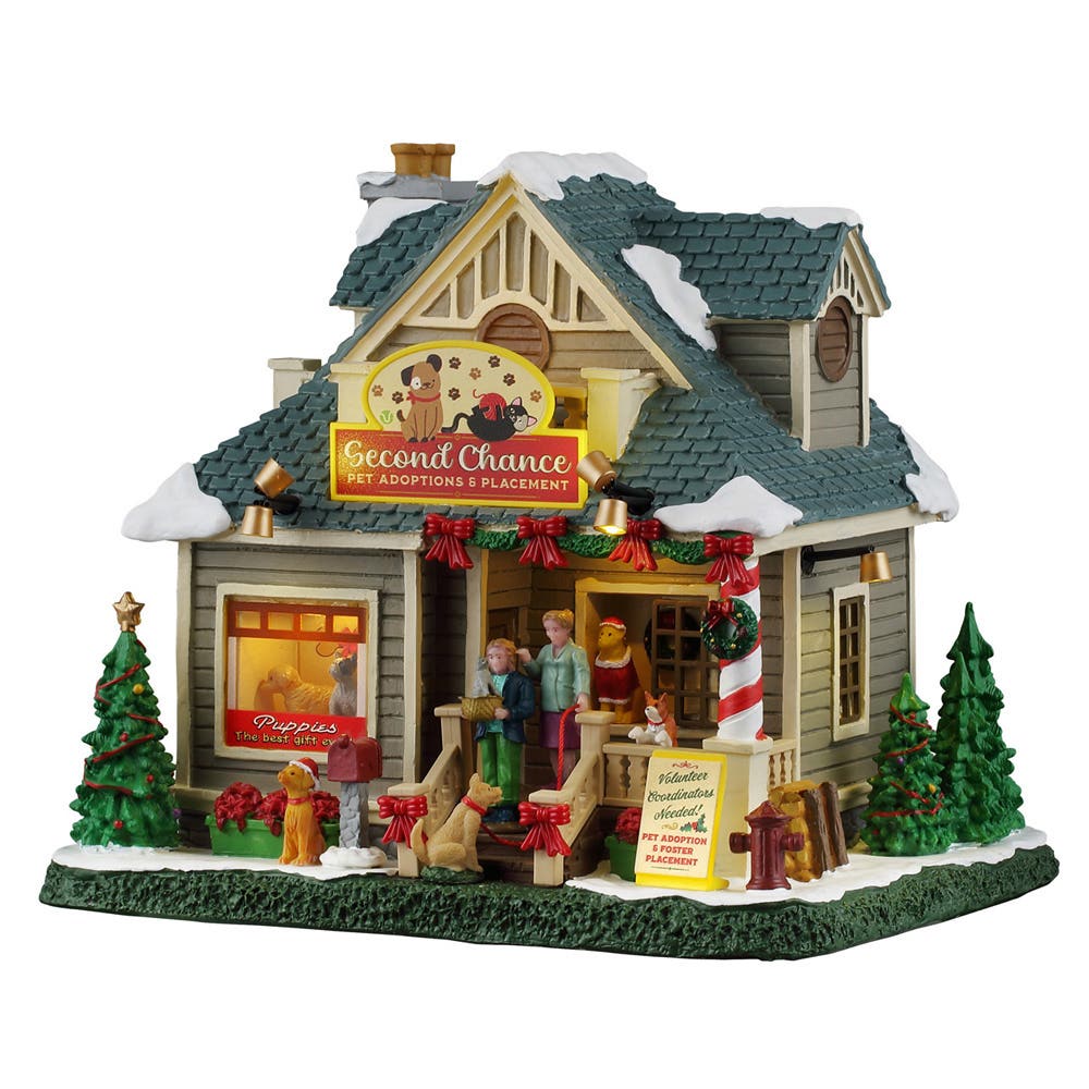 Lemax Kerstdorphuisje Second Chance Pet Adoptions & Placement met Verlichting 19.5 x 17 x 16 cm