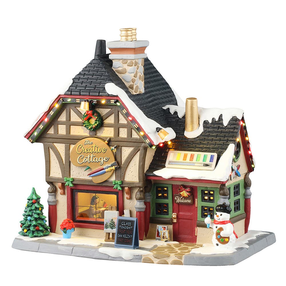 Lemax Kerstdorphuisje The Creative Cottage met Verlichting 19 x 17.9 x 13 cm