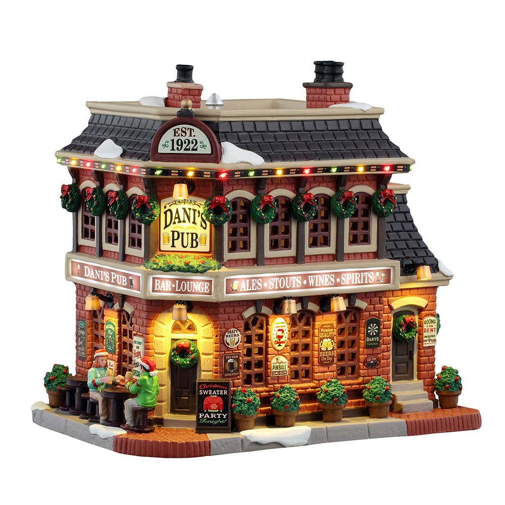 Lemax Kerstdorphuisje Danis Pub met Verlichting 19 x 18 x 12 cm