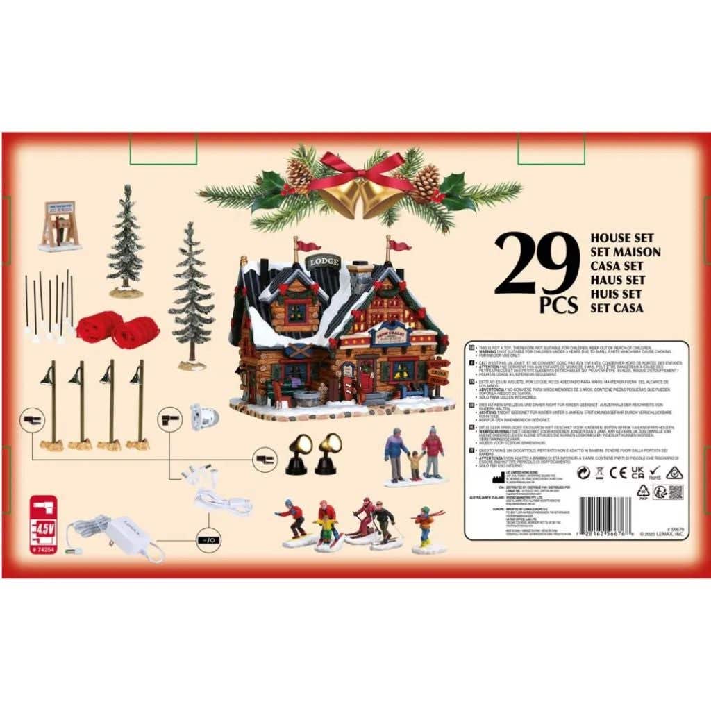Lemax Apres-ski lodge set met adapter