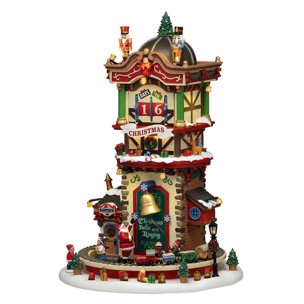 Lemax Kerstdorphuisje Christmas 'Time' Countdown met Verlichting 23 x 34 x 23 cm