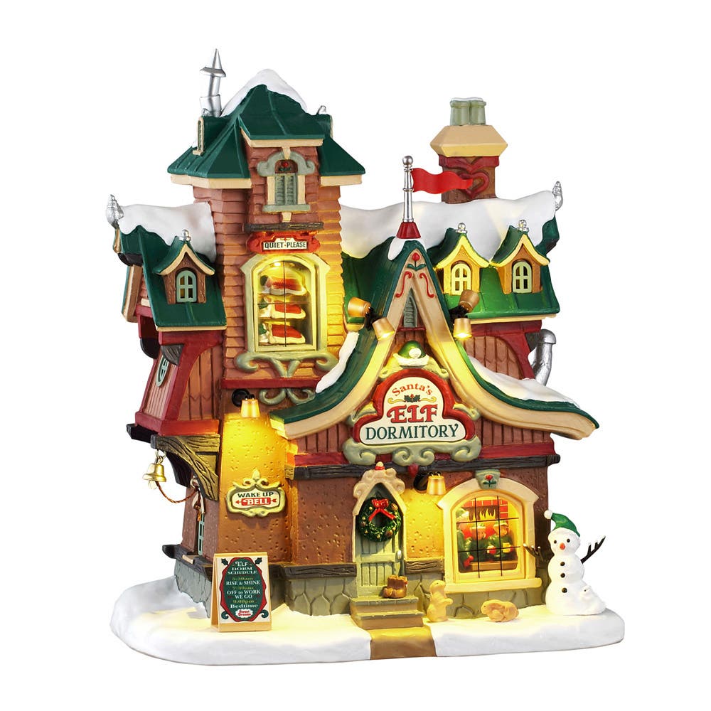 Lemax Kerstdorphuisje Santa's Elf Dormitory met Verlichting 19 x 22.9 x 11.8 cm