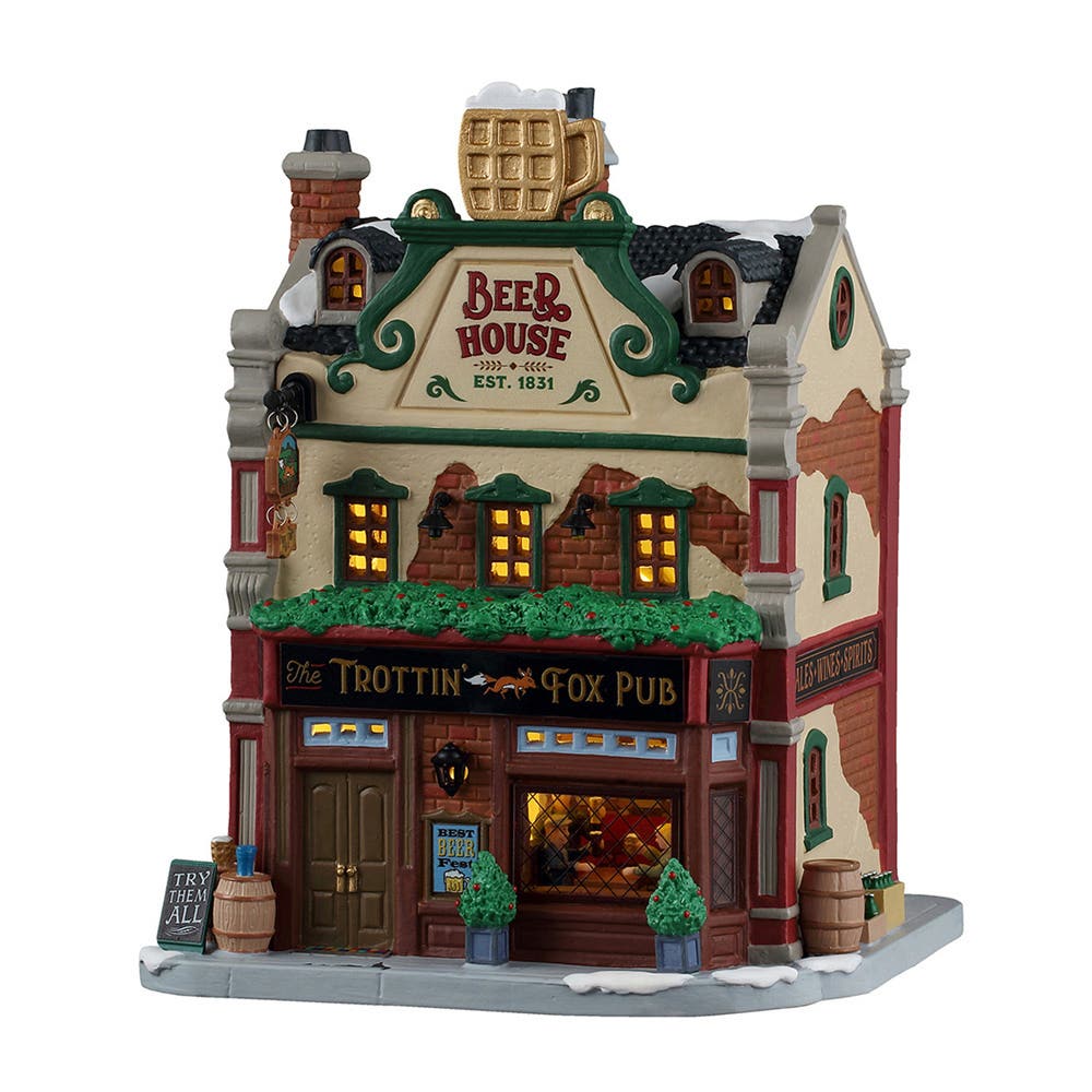 Lemax Kerstdorphuisje The Trottin' Fox Pub met Verlichting 16.5 x 21 x 15 cm