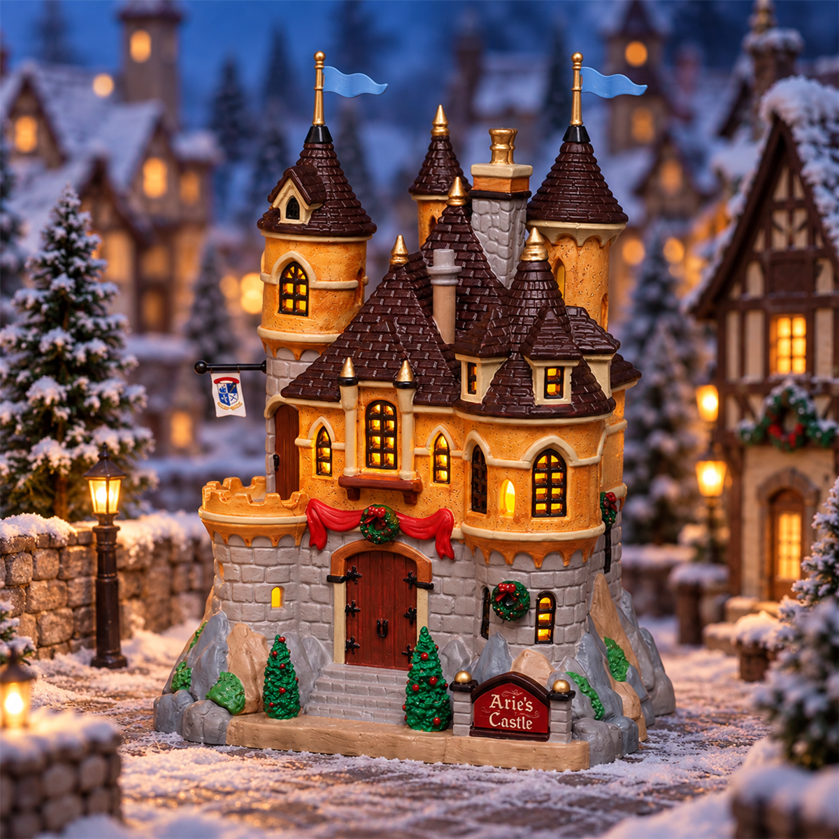 Lemax Kerstdorphuisje Arie's Castle met Verlichting 17 x 23 x 14.3 cm
