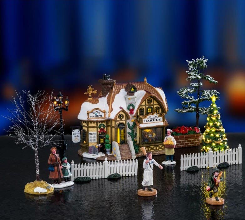 Lemax Kerstdorphuisje Devaney's Bakery Set met Verlichting 51.9 x 22.8 x 14.9 cm
