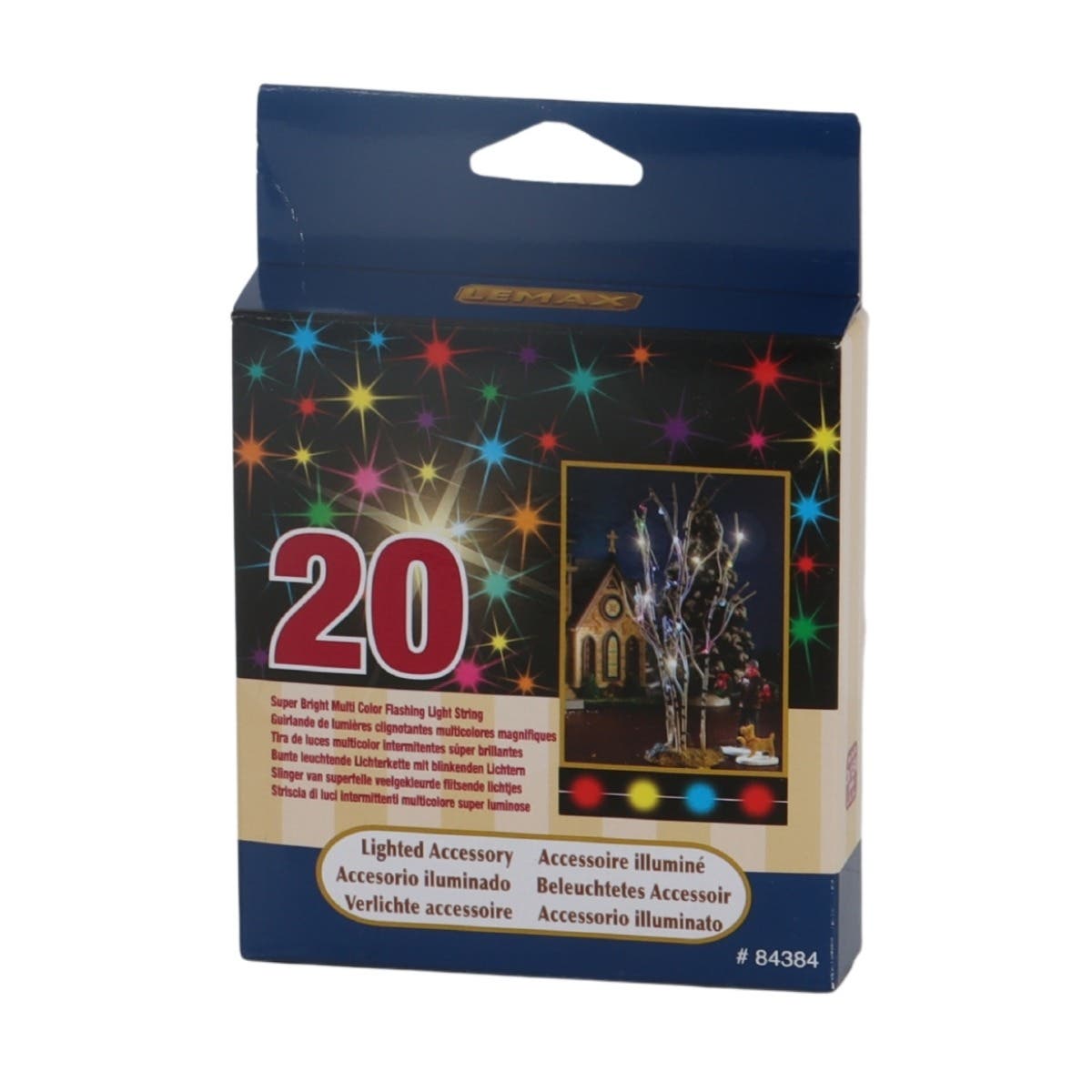 Lemax Kerstdorpminiatuur Super Bright Multi Color Flashing Light String, B/O (4.5V) met Verlichting 149 x 4.6 x 2 cm