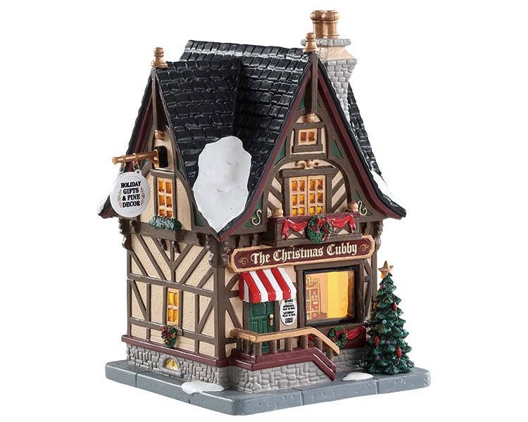 Lemax Kerstdorphuisje The Christmas Cubby met Verlichting 15 x 20.1 x 13.2 cm