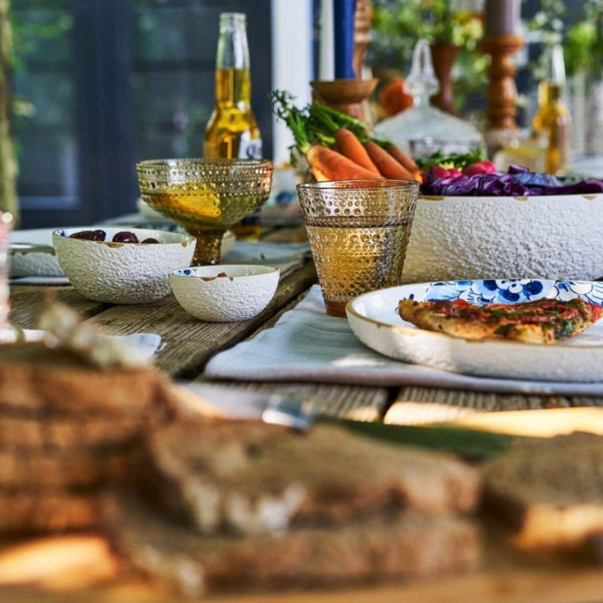 Heinen Delfts Blauw Bloesem Saladeschaal