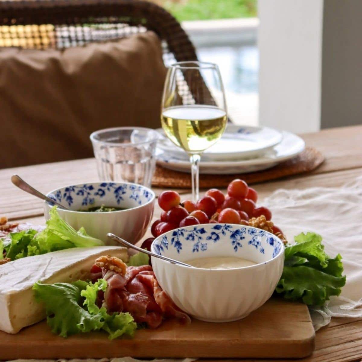 Heinen Delfts Blauw Vouw Dipschaaltje