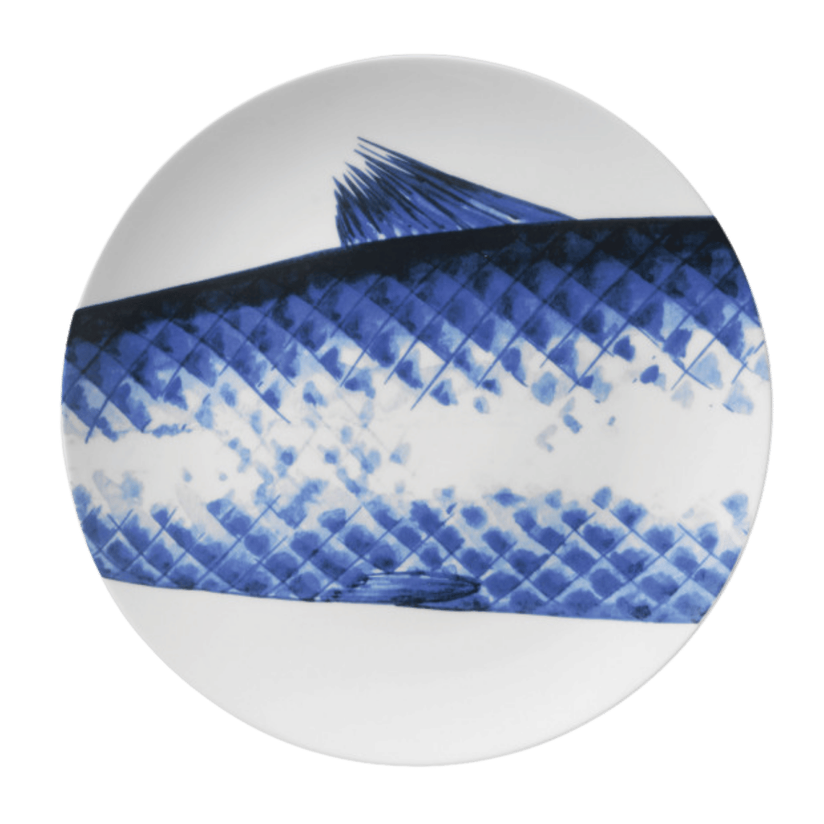 Heinen Delfts Blauw Borden met Vis (3 Stuks)