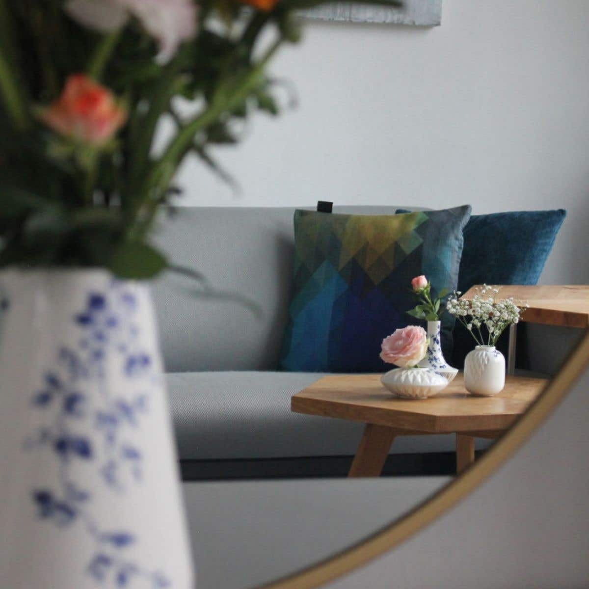 Heinen Delfts Blauw Vouw Vaas Nr. 3