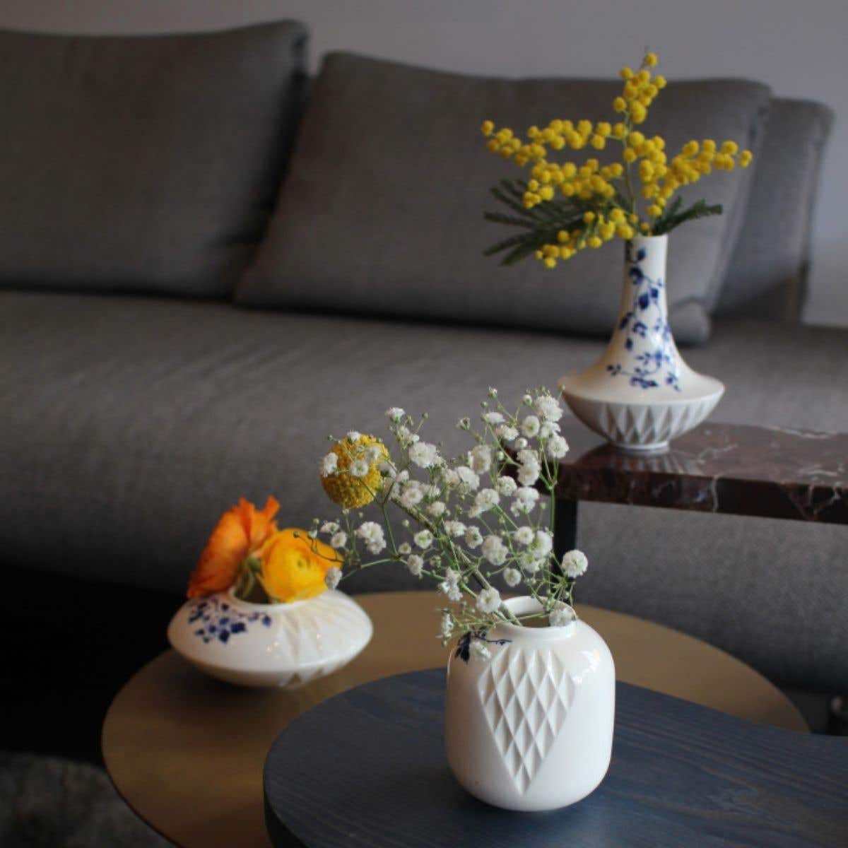 Heinen Delfts Blauw Vouw Vaas Nr. 3