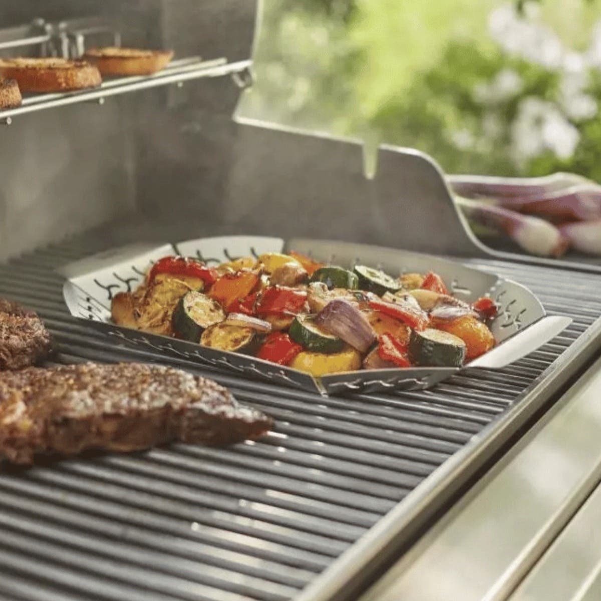 Weber Groentekorf Groot RVS 36.6 x 26.4 x 2.8 cm