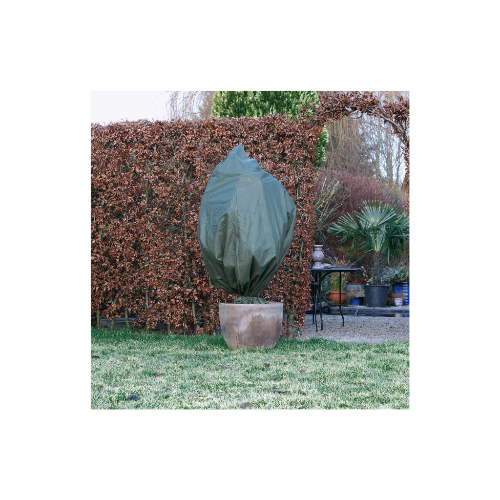 Nature Planten Winterafdekhoes met koord groen 3 stuks