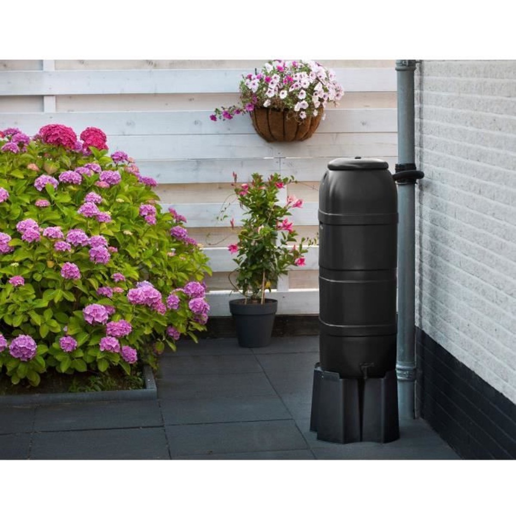 Nature Regenton Set Zwart 100 L 36 x 32 x 96 cm